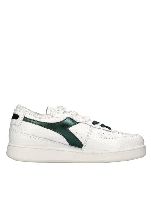 Sneakers in pelle DIADORA HERITAGE | MI BASKET ROW CUT COCCO WBIANCO-VERDE